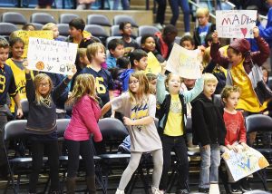 WVU, women's basketball team help students learn about health and wellness